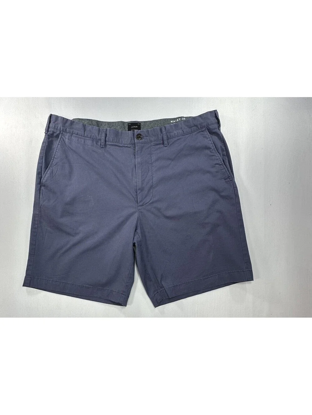J Crew Flat Front Chino Shorts Blue Mens 38